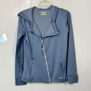 Cabela's Women's Full Zip Hoodie Size Small Jacket Blue Athleisure Activewear
